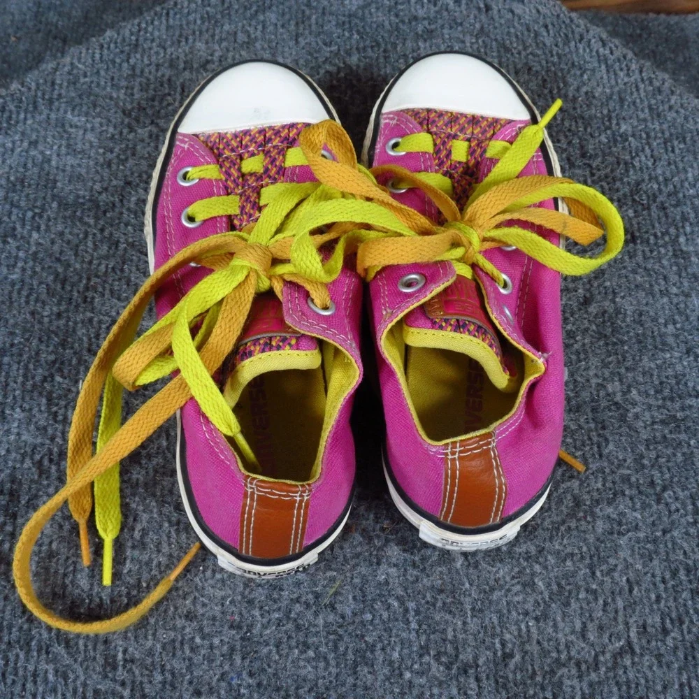 Converse Chuck Taylor All Star Loopholes Kids Sneaker Size 12 Play Pink Yellow
